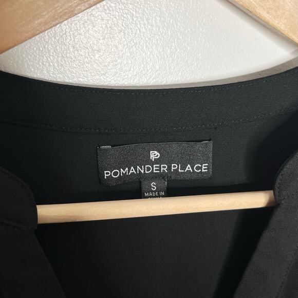 Tuckernuck Pomander Place Crepe Kenzo Top Womens Small Black Minimalist Preppy - Picture 5 of 9